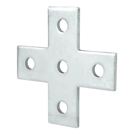 FITTING CHANNEL FLAT CROSS 5-3/8" 5-HOLE HDG
