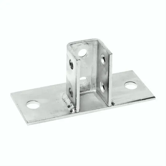 POST BASE 8X3X3-1/2" FOR 1-5/8X1-5/8" CHANNEL HDG