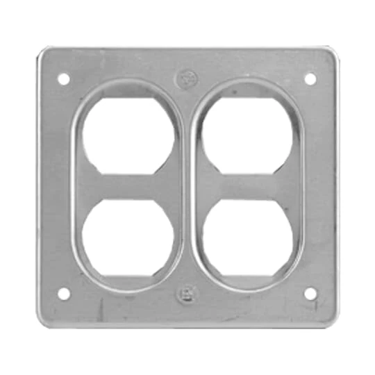 COVER FS 2G ALUMINUM FOR 2-DUPLEX RECEPTACLE
