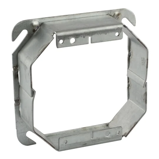 COVER METAL 2G 1-1/4" RAISED FOR 4" SQUARE BOX