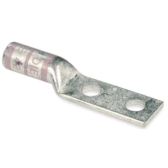 LUG COMPRESSION LONG BARREL 500MCM CU/AL 2H 1/2" PINK