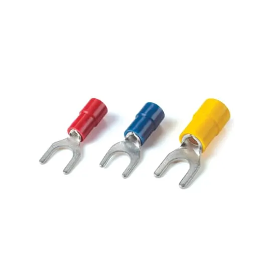 TERMINAL FORK VINYL #16-14 WIRE #10 HOLE 15/PK BLUE