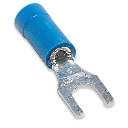 TERMINAL RING VINYL #16-14 WIRE #6 HOLE 20/PK BLUE