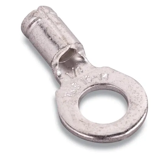 TERMINAL RING NON-INSULATED #16-14 WIRE 3/8" HOLE 50/PK