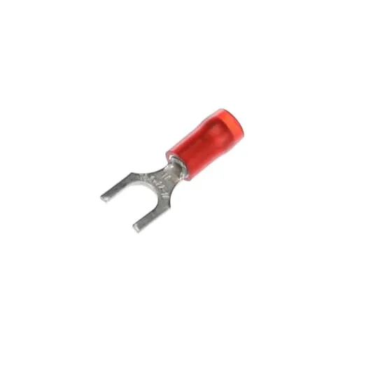TERMINAL FORK NYLON #22-16 WIRE #10 HOLE 100/PK RED