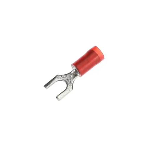 TERMINAL FORK NYLON #22-16 WIRE #8 HOLE 100/PK RED