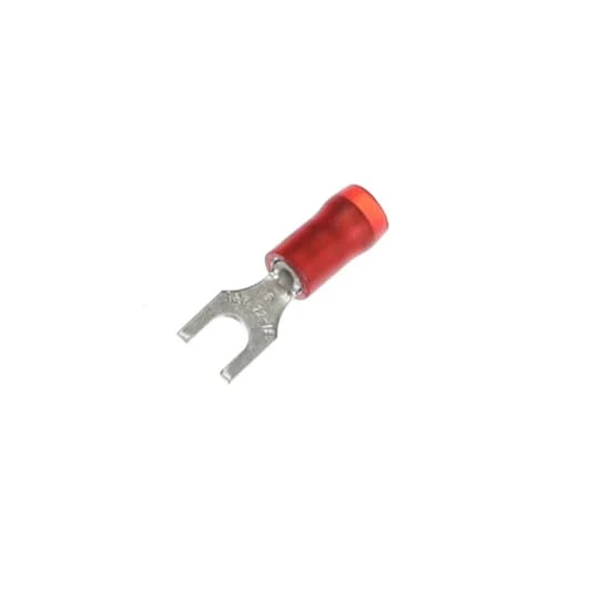 ABB - TERMINAL FORK NYLON #22-16 WIRE #6 HOLE 100/PK RED