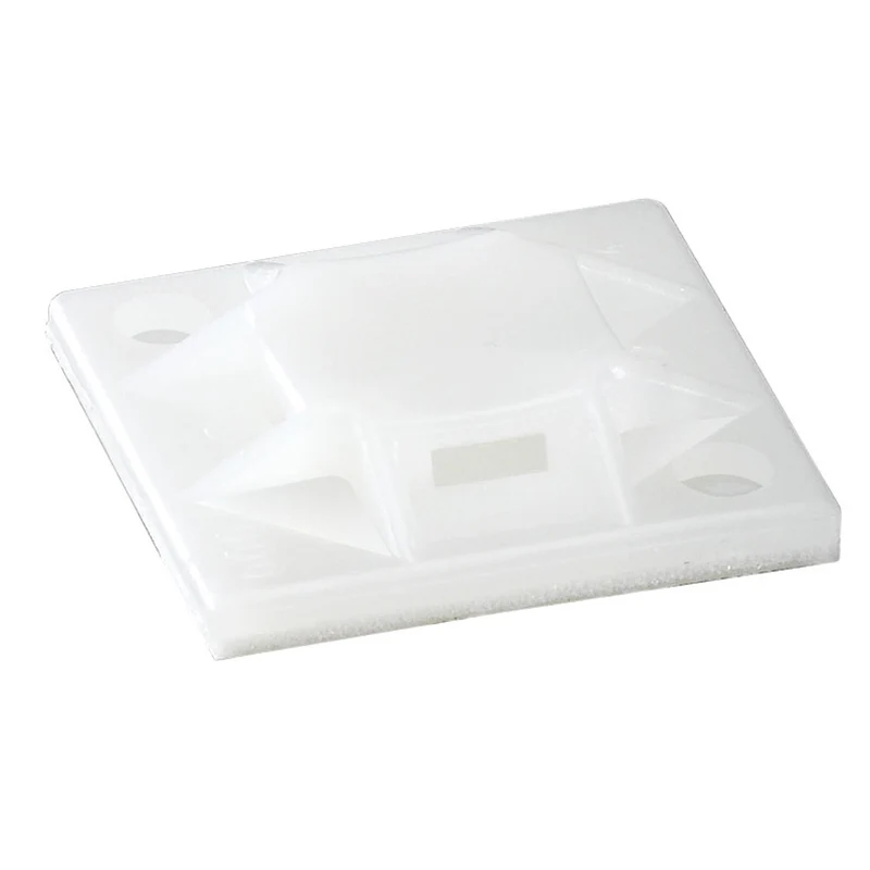 CABLE TIE MOUNTING BASE 1.00X1.00IN #6 HOLE UV BLACK