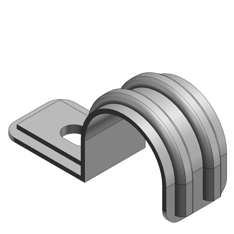 STRAP RIGID 1-HOLE 3/8" STEEL ZINC PLATED
