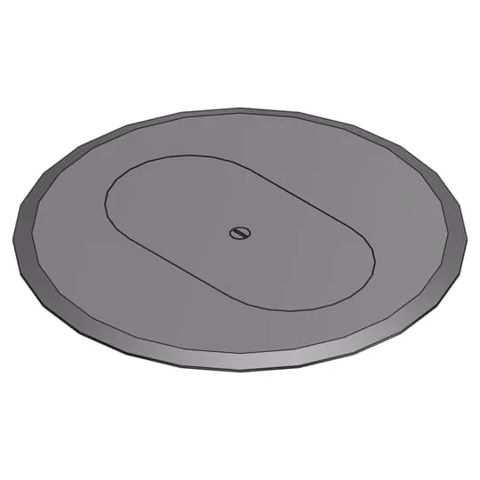 ABB - PLATE COVER 1-PIECE DUPLEX RECEPTACLE 5-3/4" FLOOR BOX