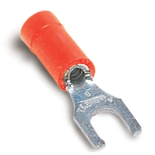 TERMINAL FORK NYLON #22-16 WIRE #10 HOLE 1000/PK RED
