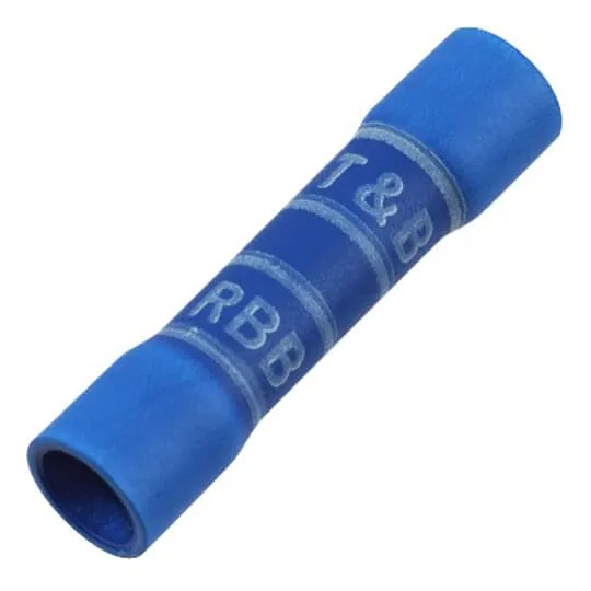BUTT SPLICE HEAT SHRINK INSULATED #16-14 WIRE 100/PK BLUE