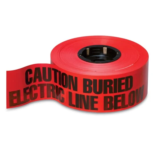 BURIED TAPE 3"X1000' CAUTION ELECTRIC LINE BURIED BELOW