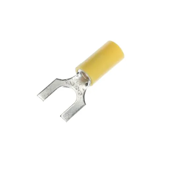 TERMINAL FORK VINYL #12-10 WIRE 1/4" HOLE YELLOW