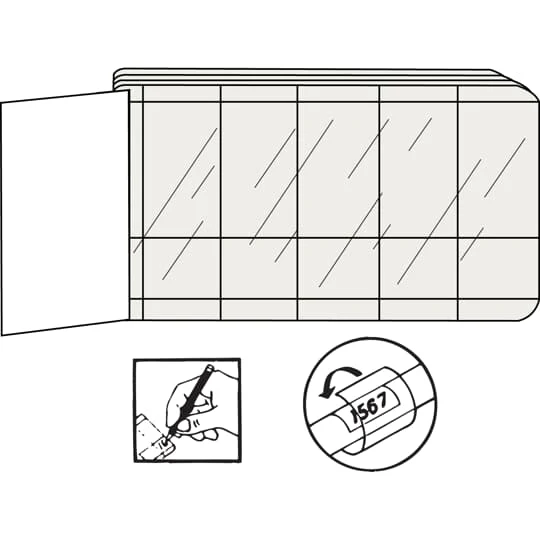 WIRE MARKER BOOK VINYL 200X BLANK 1/2X 1-1/4"