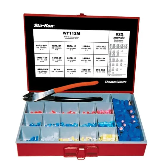 LUG TERMINAL KIT WITH CRIMPING TOOL IN A BOX