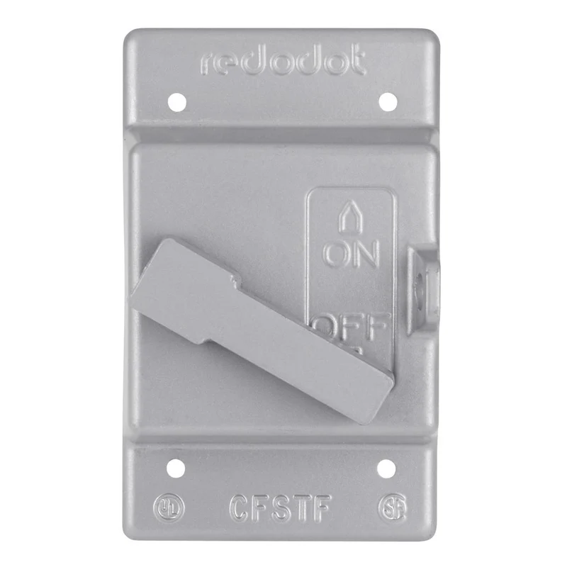 COVER FS/FD 1G ALUMINUM FOR TOGGLE SWITCH RAINTIGHT