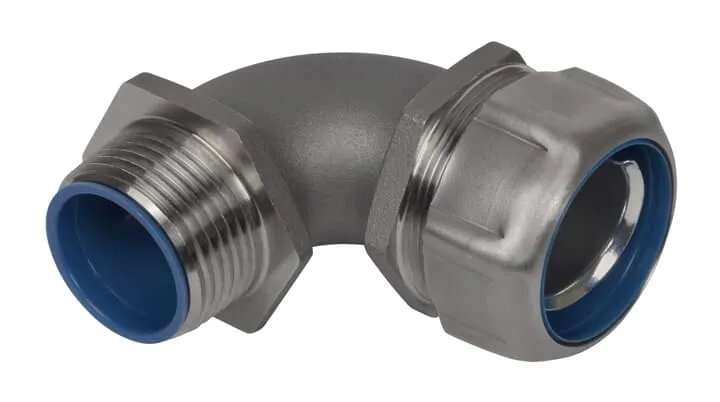 CONNECTOR LIQUIDTIGHT 1/2IN 90D INSULATED STAINLESS STEEL