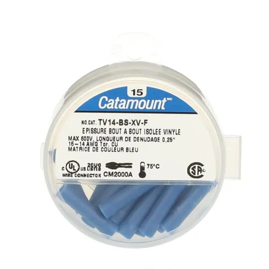 BUTT SPLICE VINYL INSULATED #16-14 FRENCH LABEL BLUE