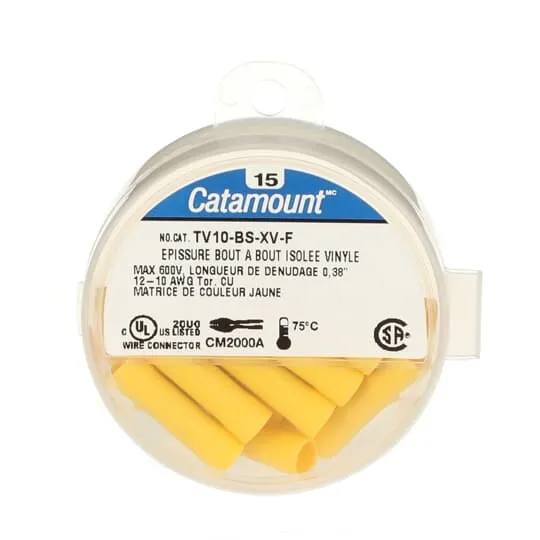 BUTT SPLICE VINYL INSULATED #12-10 FRENCH LABEL YELLOW