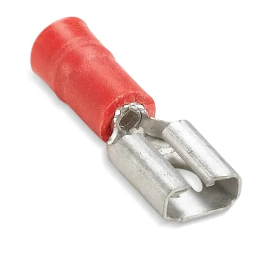 LUG FEMALE DISCONNECT VINYL #22-18 WIRE 100/PK RED