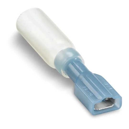 LUG FEMALE DISCONNECT HEAT SHRINK #16-14 WIRE BLUE
