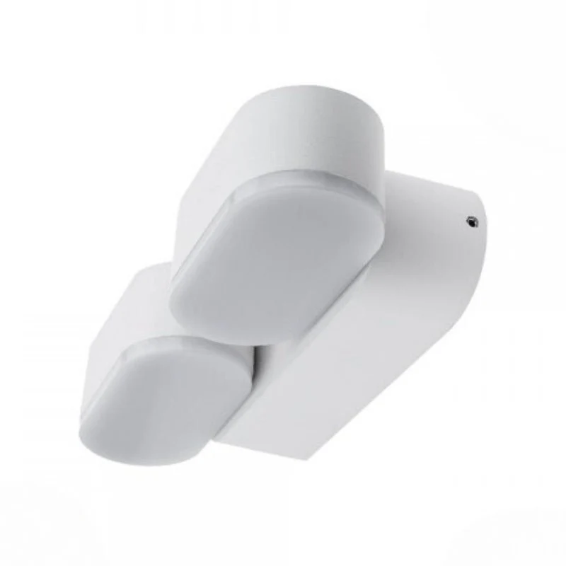 Applique Murale Double Blanche LED 12W IP54 Orientable Ovale