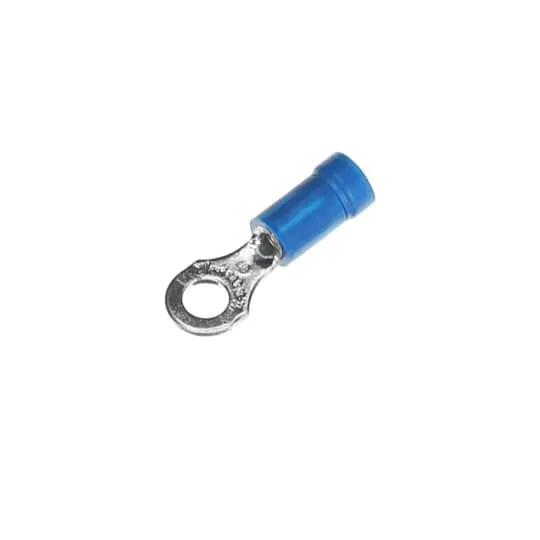 TERMINAL RING VINYL #18-14 WIRE #8 HOLE 1000/PK BLUE