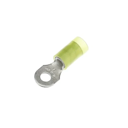 TERMINAL RING VINYL #12-10 WIRE #8 HOLE YELLOW