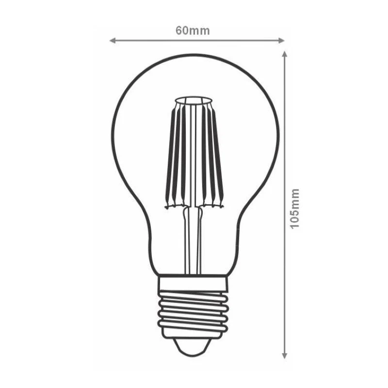 Ampoule LED E27 Filament Dimmable 8W A60 Classique