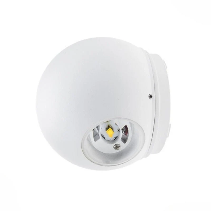 Applique Murale Blanche Design LED Double Faisceaux IP54 6W