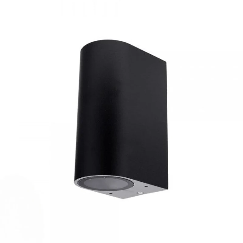 Applique Murale Noire LED IP44 double faisceau GU10