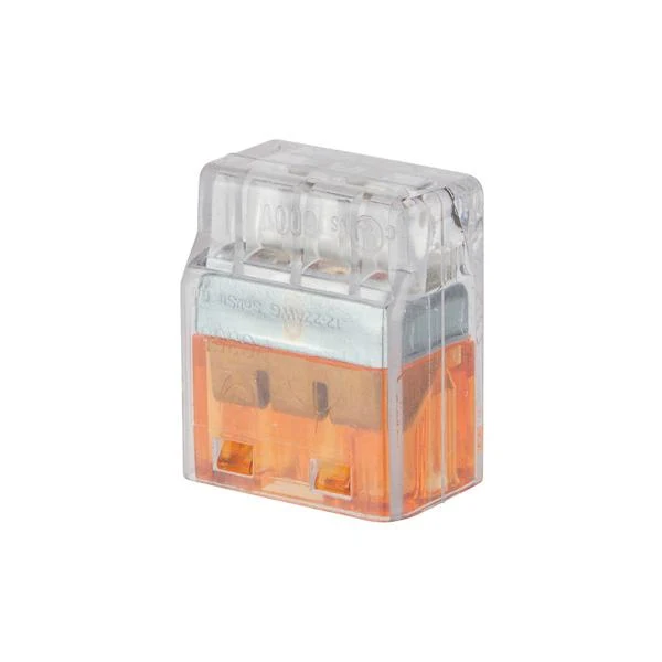 CONNECTOR PUSH-IN FOR 3-WIRE #22-12 ORANGE