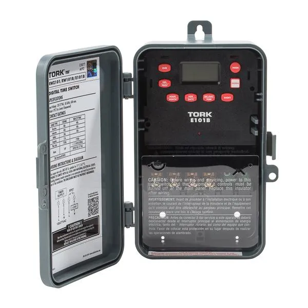 TIMER DIGITAL 40A SPST 24-HR 120-277VAC 1-CHANNEL NEMA-1