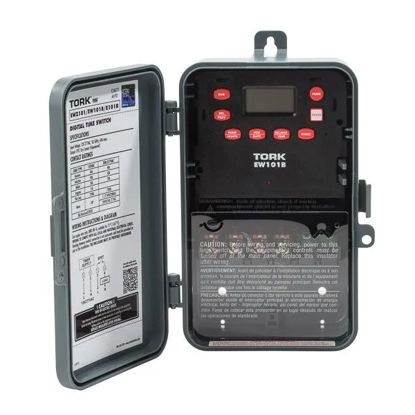 TIMER DIGITAL 30A SPST 7-DAY 120-277VAC 1-CHANNEL NEMA-3