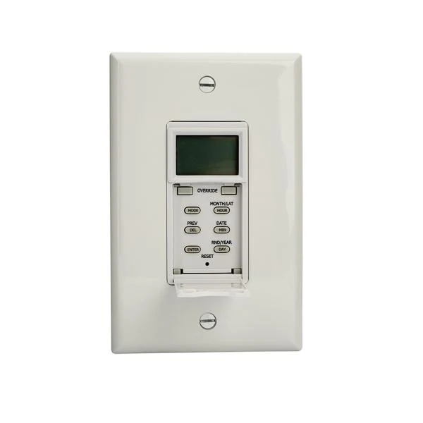 SWITCH/TIMER DIGITAL 7-DAY IN-WALL 15A 120VAC WHITE
