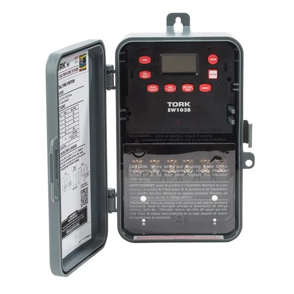 TIMER DIGITAL 40A DPST 7-DAY 120-277VAC 1-CHANNEL NEMA-3