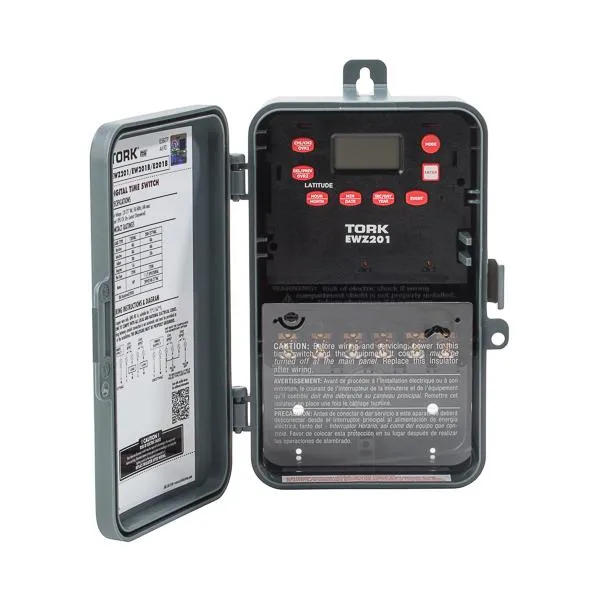 TIMER DIGITAL 30A DPST 7-DAY 120-277VAC 2-CHANNEL NEMA-3