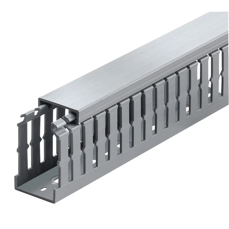 CABLE DUCT SLOTTED 6'LG X 1IN W X 3IN H PVC GRAY