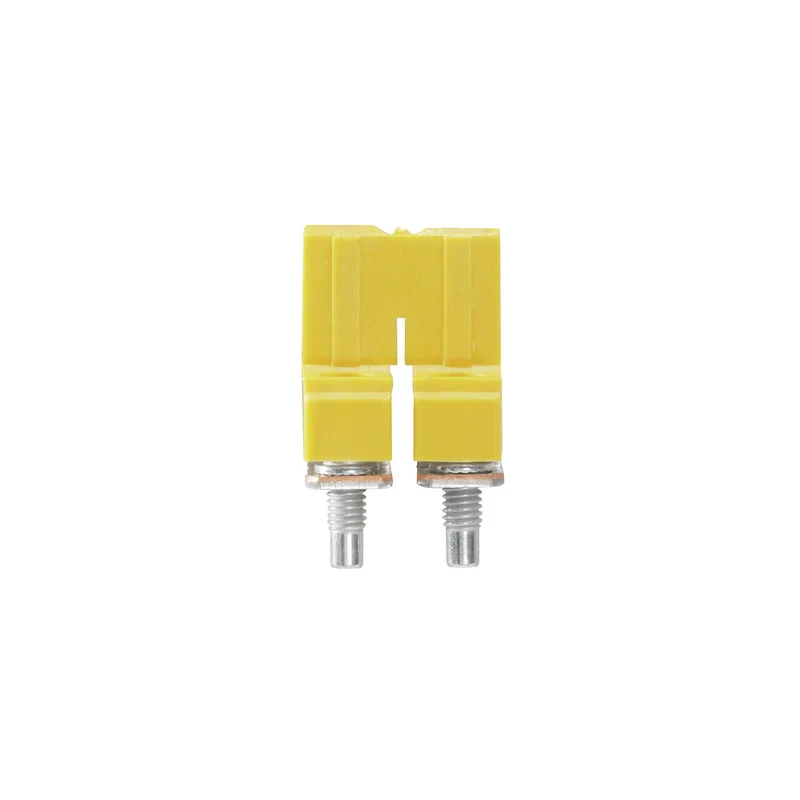 Cross-connector (terminal), when screwed in, yellow, 57 A, Number of poles: 2, Pitch in mm: 8.00, Insulated: Yes, Width: 7.6 mm
