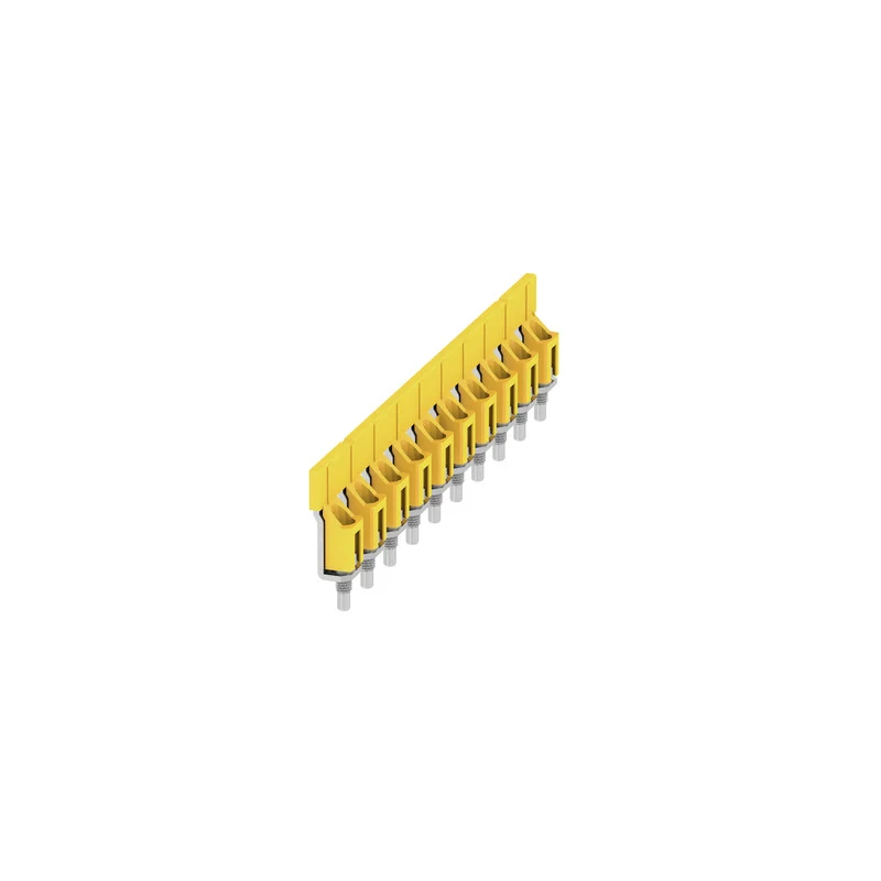 Cross-connector (terminal), when screwed in, yellow, 112 A, Number of poles: 10, Pitch in mm: 16.00, Insulated: Yes, Width: 9.85 mm