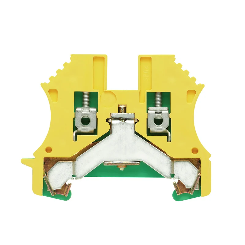 PE terminal, Screw connection, Green/yellow, 2.5 mm², 800 V, Connections: 2, Levels: 1, TS 35, V-0, Wemid