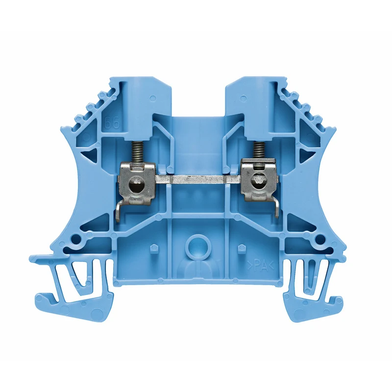 Feed-through terminal block, Screw connection, blue, 2.5 mm², 24 A, 800 V, Connections: 2, Levels: 1, TS 35, V-0, Wemid, 130 °C