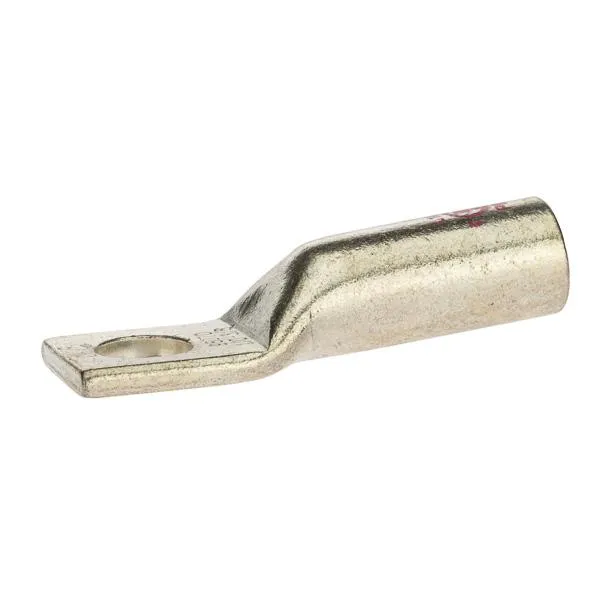 LUG COMPRESSION LONG BARREL #1/0 COPPER 3/8" HOLE PINK
