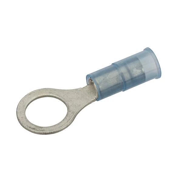 TERMINAL RING NYLON INSUL. #16-14 WIRE #8 STUD BLUE