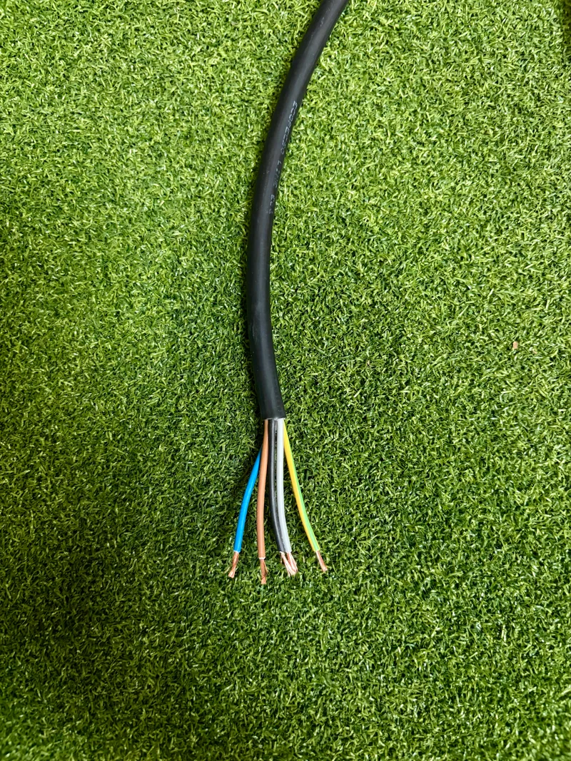 5 Core 0.75sqmm Straight LSZH Black Power Cable