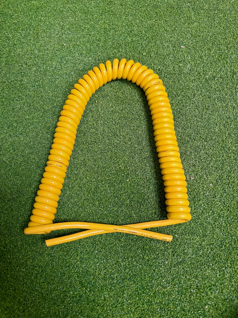 5 Core 0.75sqmm Yellow PUR Coiled Cable