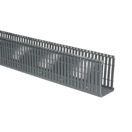 CABLE DUCT SLOTTED 6'LG X 2-1/2"W X 4"H PVC GRAY
