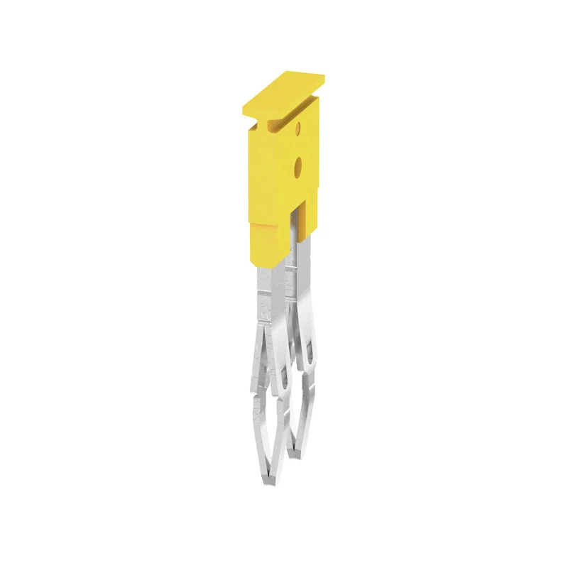 Cross-connector (terminal), Plugged, yellow, 24 A, Number of poles: 2, Pitch in mm: 5.10, Insulated: Yes, Width: 2.8 mm