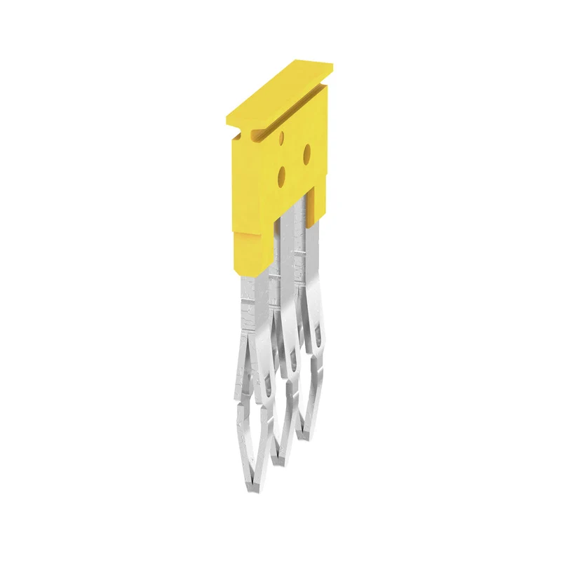 Cross-connector (terminal), Plugged, yellow, 24 A, Number of poles: 3, Pitch in mm: 5.10, Insulated: Yes, Width: 2.8 mm